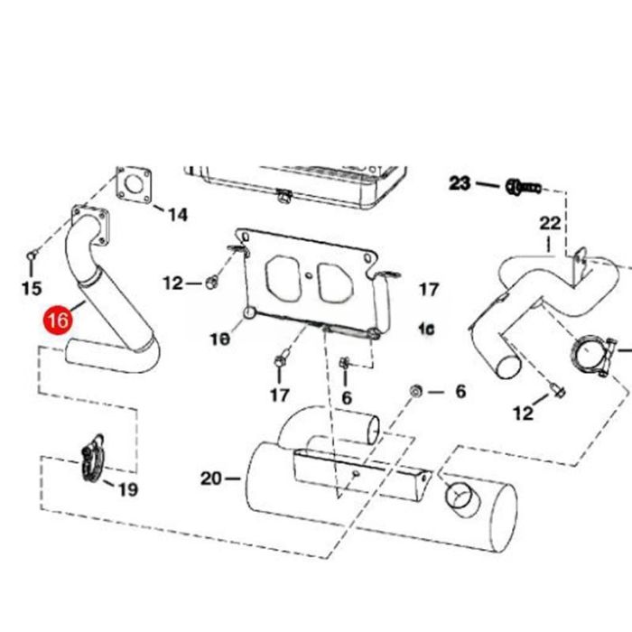 Bobcat Exhaust Tube 6684573 Compatible for Bobcat Toolcat 5600