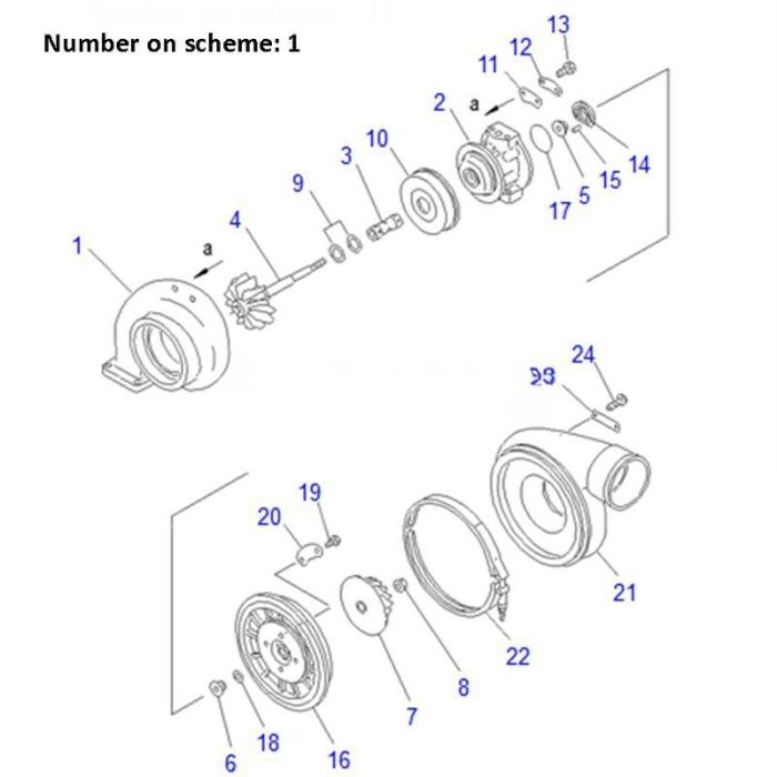 Komatsu For Komatsu PC650-3 PC650LC-5 PC650SE-3 PC710-5 PC1600-1 Engine SA6D140 Turbo KTR110A-1J Turbocharger 6505-11-6110