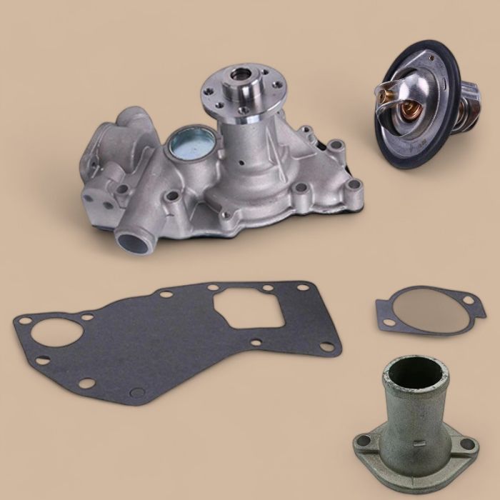 Isuzu Water Pump 8981262300 With Gasket & Thermostat 8973617700 & Pipe 8971690151 Compatible for Isuzu Engine 4LE1 4LE2 Hitachi Excavator ZX70-3 ZX75US-3 ZX75UR-3 ZX80LCK-3 ZX85US-3 ZX85USB-3