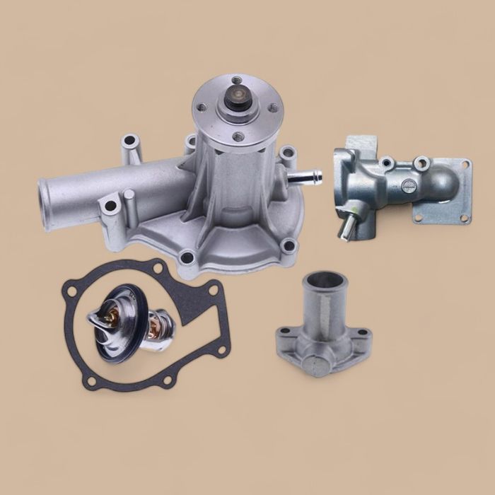 Kubota Water Pump with Thermostat Cover Kit 25-33024-00SV 25-39236-01 25-37558-00 Compatible for Kubota D1105 Carrier CT3.69 Engine