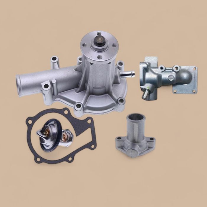 Kubota Water Pump with Thermostat Cover Kit 16251-73037 1E401-73012 16219-73260 Compatible for Kubota Engine V1505 V1305 D905 D1005 D1105