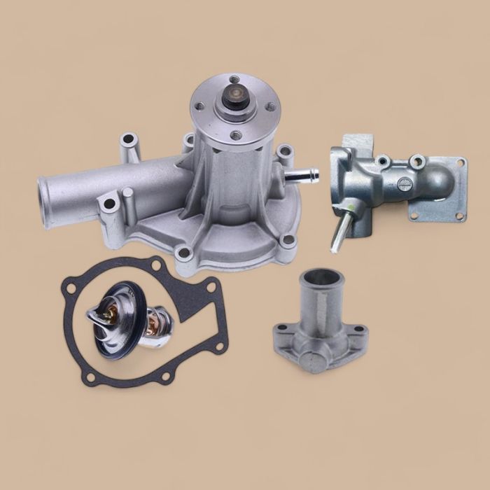 Kubota Water Pump 16251-73034 & Flange 16261-72705 & Thermostat 1E401-73012 & Cover 16271-73260 Compatible for Kubota Engine D905 D1005 D1105