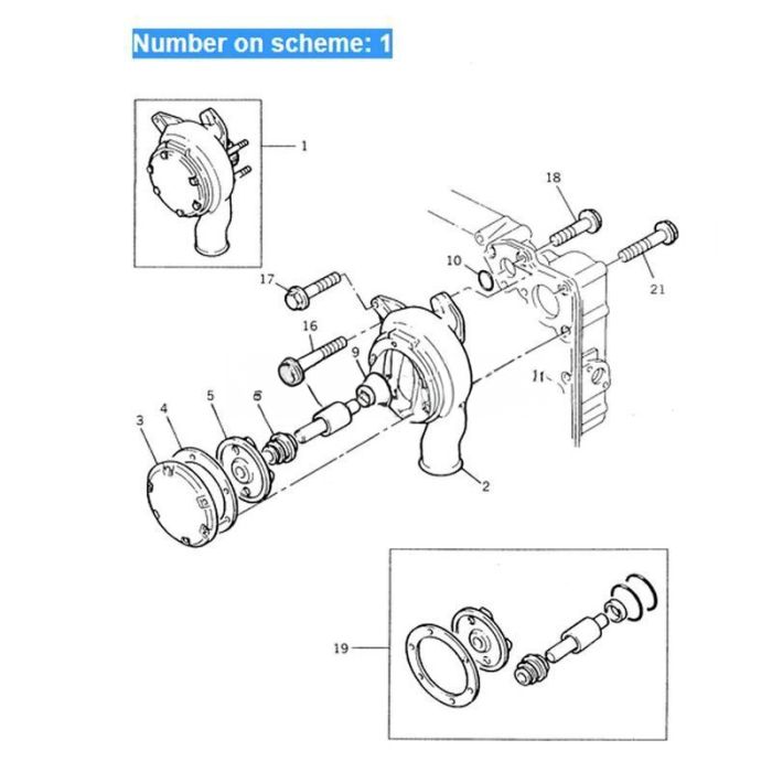 Komatsu For Komatsu 1004-4-F 1004-4TLR 1006-6T2 1006-6T-D 1006-6TLR 1006-6TLR2 1006-6TLR2-PC 1006-6TLR2-PW Water Pump PK4131E011 PK4131E012