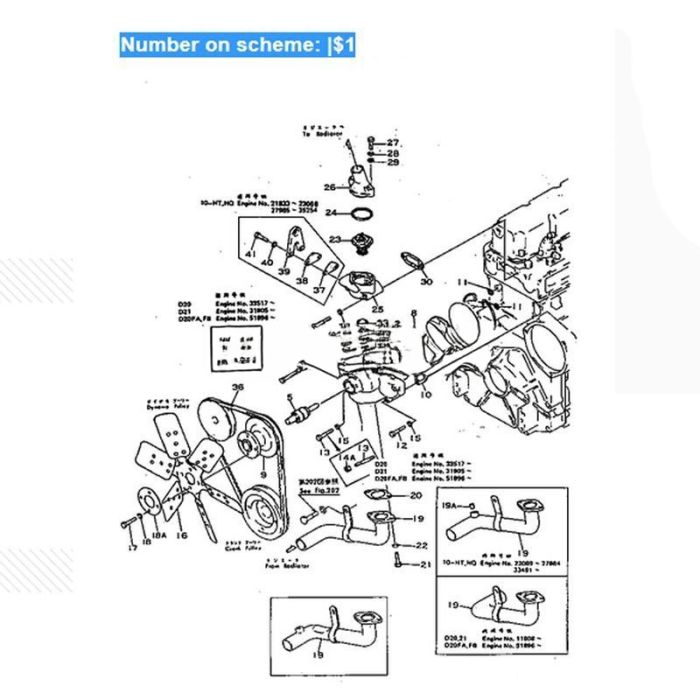 Komatsu For Komatsu Bulldozer D20A-3 D20P-3 D20PL-3 D21A-3 D21P-3 Engine 4D92-1A 4D92-1B Water Pump 6141-61-1102 6141-61-1103
