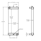 Isuzu Water Tank Radiator 451244AT FYA00043284 Compatible for Isuzu Engine 4JJ1 Hitachi Excavator ZAXIS160LC-6N ZAXI180LC-6N