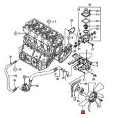 Yanmar Fan 123915-44740 Compatible for Yanmar Engine 4TNE106-SA 4TNE106-G1A 4TNE106T-G1A 4TNE106T-SA