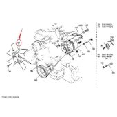 Kubota Fan Blade 17345-74110 Compatible for Kubota Engine D1105 D1403