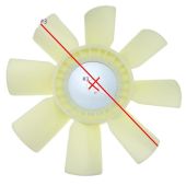 Komatsu Fan Cooling YM123910-44731 Compatible for Komatsu Backhoe Loader WB140-2 WB97S-2 WB93R-2 WB97R-2 WB150PS-2 WB140PS-2 WB150-2