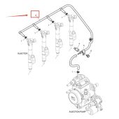 Doosan Fuel Hose Assembly 420103-00115D Compatible for Doosan Exacavator DX57W-5 E57W